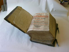 old book before restoration